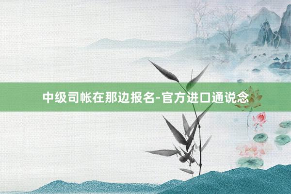 中级司帐在那边报名-官方进口通说念