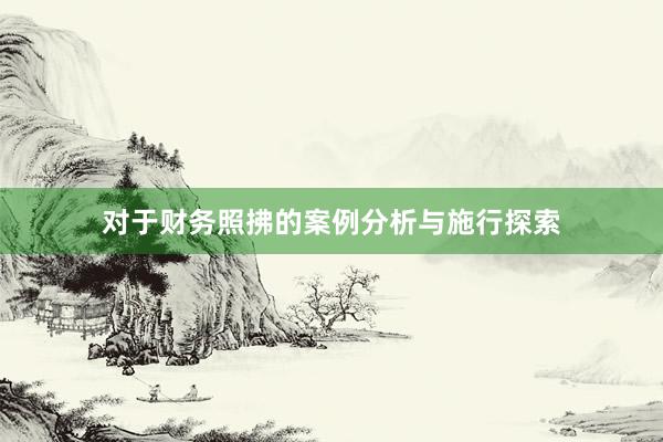 对于财务照拂的案例分析与施行探索
